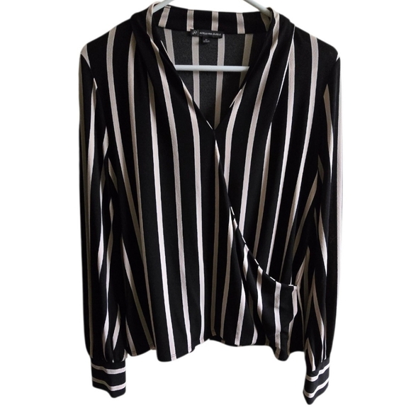 Adrianna Papell Tops - The "Work-to-Weekend" Vertical Stripped Blouse By Adrianna Papell Size M